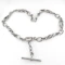Victorian 1897 Knot & Reef Link Silver Albert Chain - Saddingtons Jewellery Stand 375 - image 3