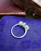 Downstairs in Grays: An extremely beautiful Sapphire and Diamond Three Stone Engagement Ring, Circa 1935. - image 3