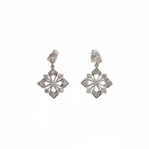 18ct Diamond Pattern Drop Snowflake Spectrum Antiques