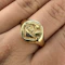 1918 Lynx & Motto Intaglio Signet Ring - Saddingtons Jewellery Stand 375 - image 2