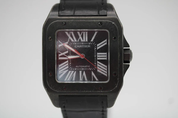 Cartier DLC Coated Santos 100 Carbon 3774 / WSSA0006 - image 10