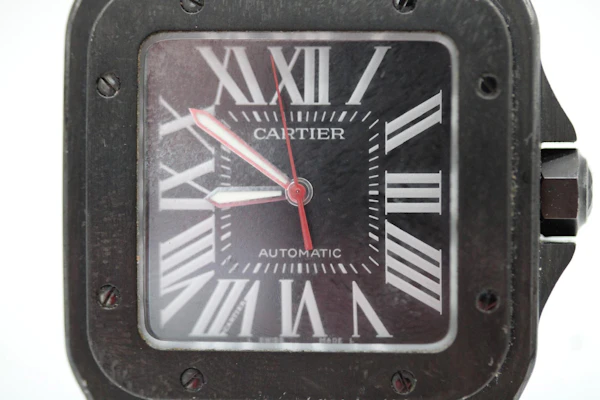 Cartier DLC Coated Santos 100 Carbon 3774 / WSSA0006 - image 9