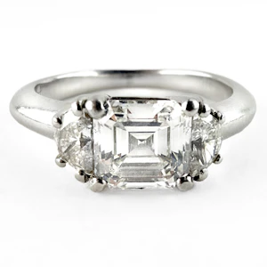 Millennium 1.34ct Three-Stone Diamond Ring by HIRSH - Saddingtons Jewellery Stand 375