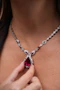 Rubellite & Diamond Necklace - image 2
