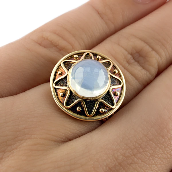 1970s Moonstone Statement Ring - Saddingtons Jewellery Stand 375 - image 5