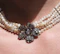 Victorian Natural Pearl Five-Strand Necklace with 4.5ct Old-Cut Diamond Flower Clasp - image 2