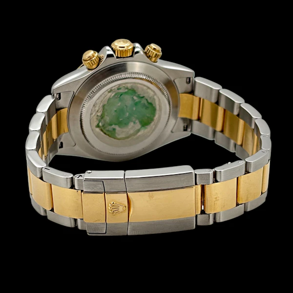 ROLEX DAYTONA FACTORY BLACK DIAMOND DIAL SS/YELLOW GOLD FULL SET UK WATCH 2005 - 116523 - image 5