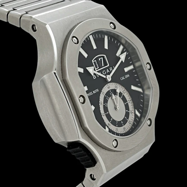 BVLGARI x DANIEL ROTH ENDURER CONTINUOUS "CHRONOSPRINT" FLYBACK CHRONOGRAPH STAINLESS STEEL 51mm WITH BOX AND BVLGARI SERVICE BRE 56 S CHS - image 3
