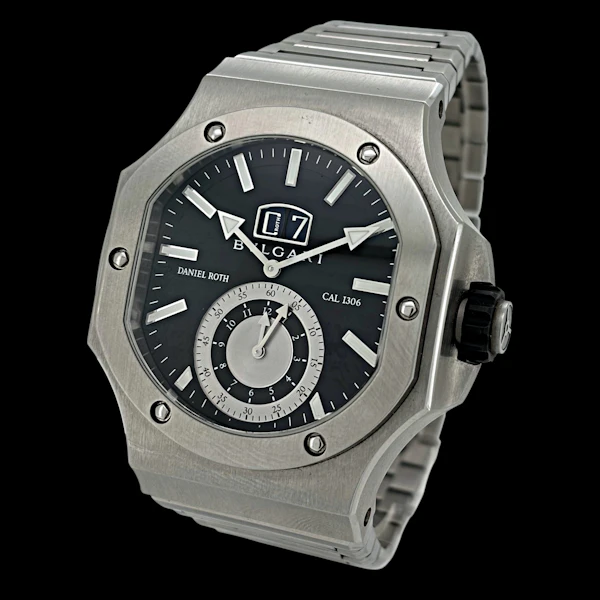 BVLGARI x DANIEL ROTH ENDURER CONTINUOUS "CHRONOSPRINT" FLYBACK CHRONOGRAPH STAINLESS STEEL 51mm WITH BOX AND BVLGARI SERVICE BRE 56 S CHS - image 1