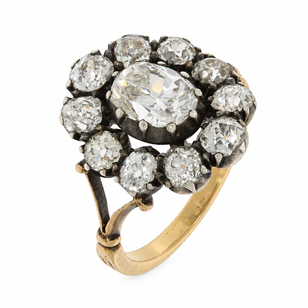 Victorian Diamond Cluster Ring - image 2