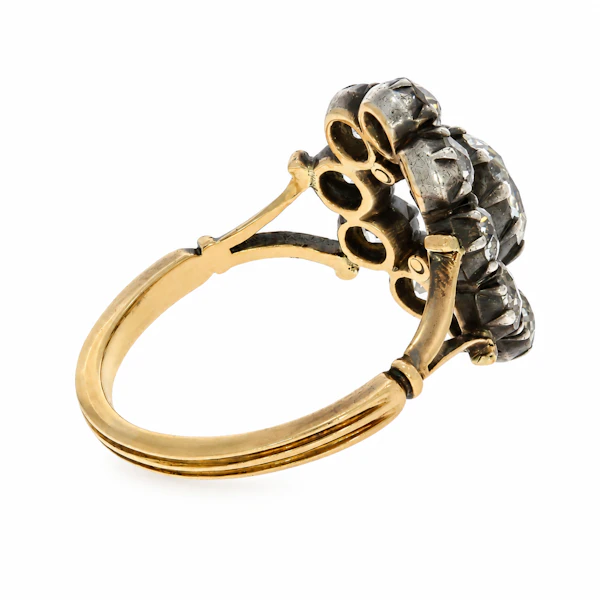 Victorian Diamond Cluster Ring - image 3