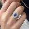 Sapphire Diamond Cluster Ring - image 2