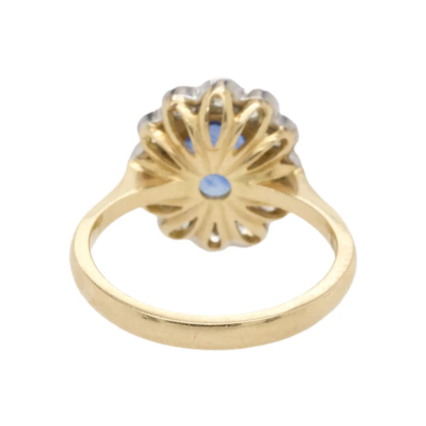 Sapphire Diamond Cluster Ring - image 4