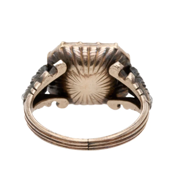 Georgian Spinel Basket Ring - image 4