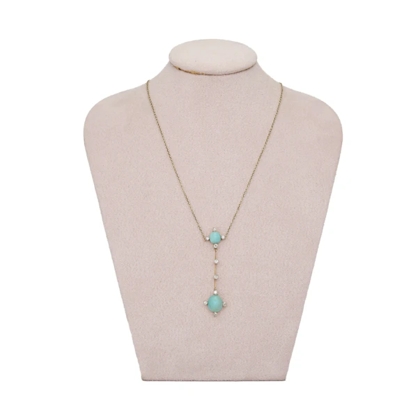 Turquoise Diamond Necklace - Charlotte Sayers - image 4