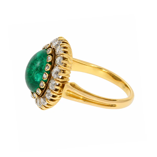 Victorian Cabochon Emerald Ring - Charlotte Sayers - image 6