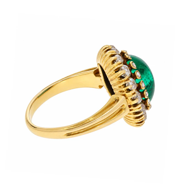 Victorian Cabochon Emerald Ring - Charlotte Sayers - image 4