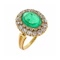 Victorian Cabochon Emerald Ring - Charlotte Sayers - image 3