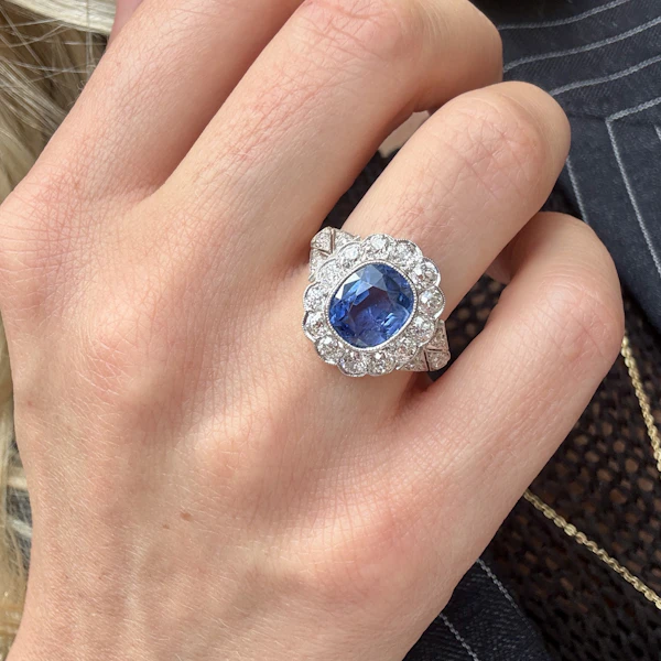 Ceylon Sapphire Cluster Ring - Charlotte Sayers - image 2