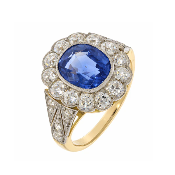 Ceylon Sapphire Cluster Ring - Charlotte Sayers - image 3