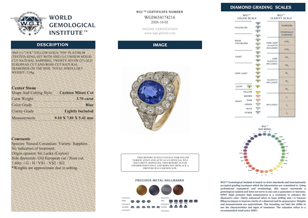 Ceylon Sapphire Cluster Ring - Charlotte Sayers - image 7