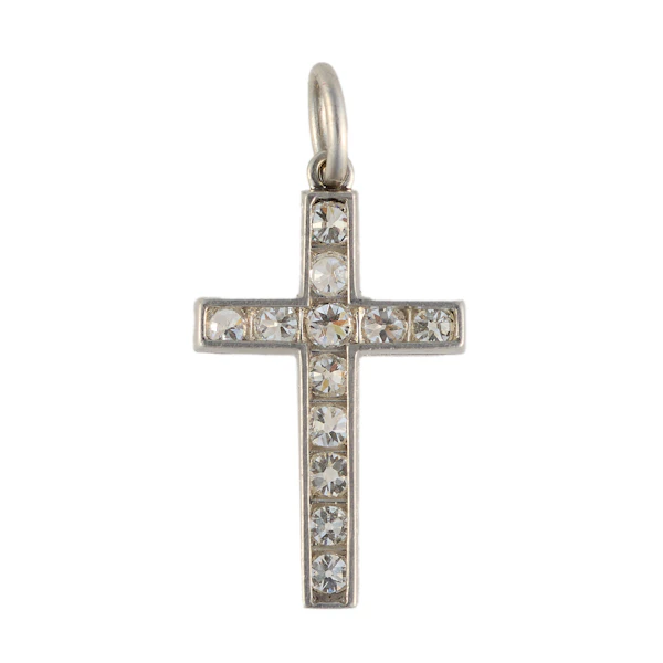 Deco Diamond Cross Pendant - Charlotte Sayers - image 2
