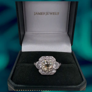 Vintage Old Mine Cut Diamond Ring.