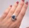 Ceylon Sapphire & Diamond Ring - image 2