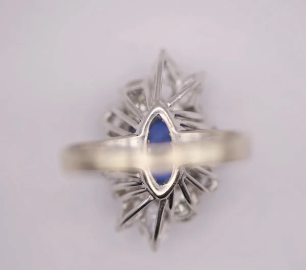 Ceylon Sapphire & Diamond Ring - image 4
