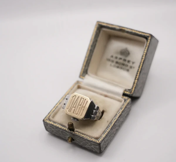 Asprey Vintage Ring Watch in Stainless Steel, Manual Winding, Circa 1940s - image 2