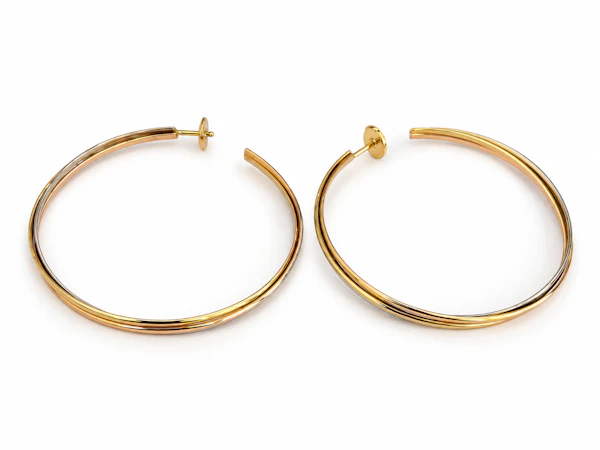 Cartier Trinity Large Hoop Earrings – 18ct Three-Colour Gold Mark Constable Unit 301 - image 2