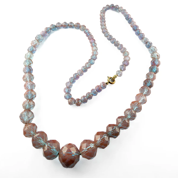 Antique Saphiret Graduated Bead Necklace - Saddingtons Jewellery Stand 375 - image 3