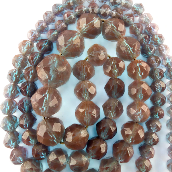 Antique Saphiret Graduated Bead Necklace - Saddingtons Jewellery Stand 375 - image 2