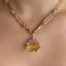 Edwardian Citrine Spinning Fob Pendant - Saddingtons Jewellery Stand 375 - image 2
