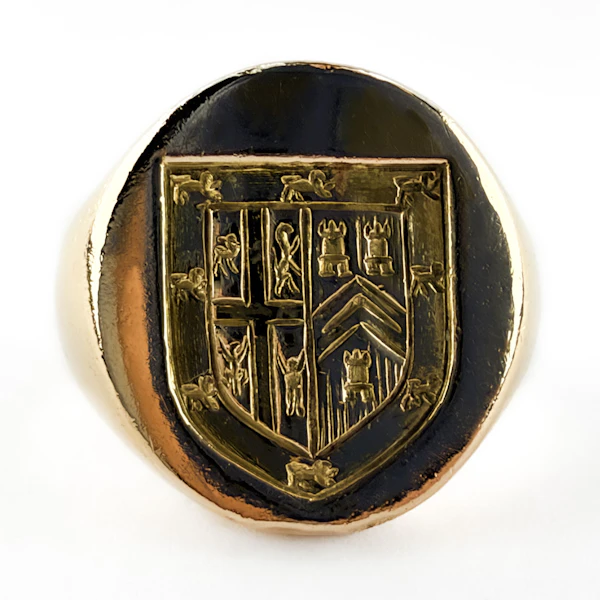 Victorian Heraldic Crest Intaglio Signet Ring - Saddingtons Jewellery Stand 375 - image 2