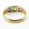 Late Victorian Sapphire & Diamond 3 Stone Gypsy Ring - Saddingtons Jewellery Stand 375 - image 3