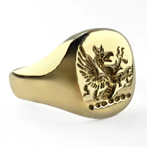 Vintage Gryphon Intaglio Signet Ring - Saddingtons Jewellery Stand 375