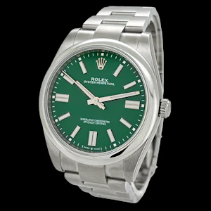ROLEX OYSTER PERPETUAL 41 GREEN FULL SET FULL STICKERS 2023 - 124300-0005