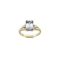 18ct Yellow Gold Aquamarine & Diamond Trilogy Ring Spectrum Antiques - image 1
