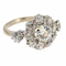Antique old cut diamond cluster ring, 18 carat white gold - image 3
