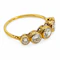 Old cut diamond 5 stone ring, 18 carat yellow gold - image 3