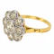 Diamond daisy cluster ring, 18 carat yellow gold - image 3