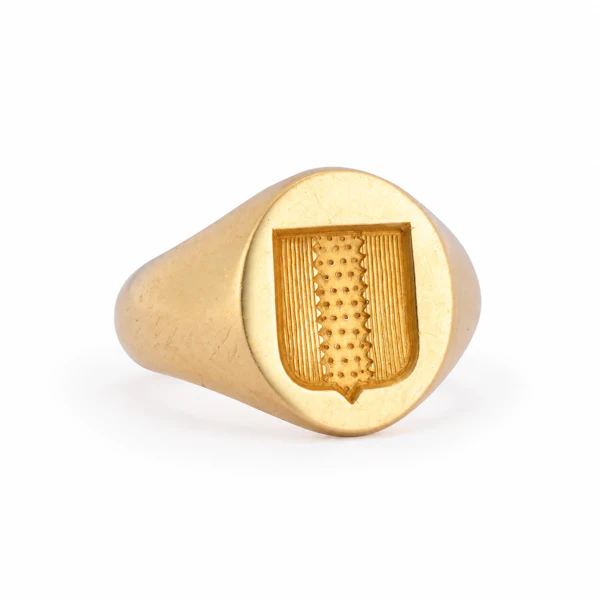 French 18ct Gold Signet Ring, c.1900s - image 1