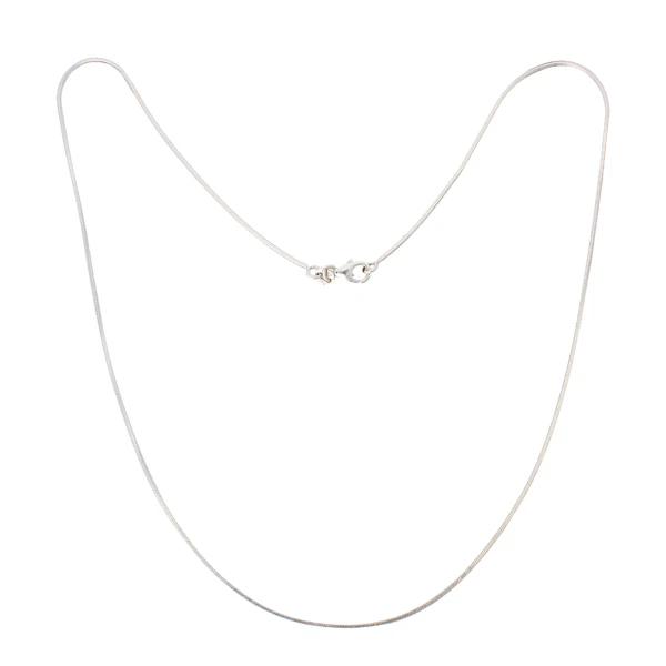 Italian 18ct White Gold Slinky Box Chain c.1980 - image 2