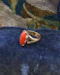 Downstairs at Grays: 18 Ct. Yellow Gold (Tested) French (Marks) Coral ring Circa 1900 - image 4