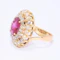 Antique Ruby, Diamond and 18ct Yellow Gold Double Row Target Cluster Ring, Circa 1850 - image 2