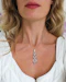 Modern Diamond and Platinum Pendant with Chain, 2.73 Carats - image 5
