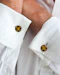 Vintage American Enamel and 14 Carat Gold Cufflinks, Circa 1950 - image 4