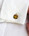 Vintage American Enamel and 14 Carat Gold Cufflinks, Circa 1950 - image 5