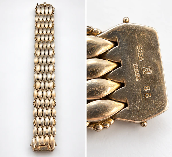 Rare Georg Jensen Harald Nielsen Sterling Silver Bracelet No. 86 – Circa 1945 Mark Constable Unit 301 - image 2